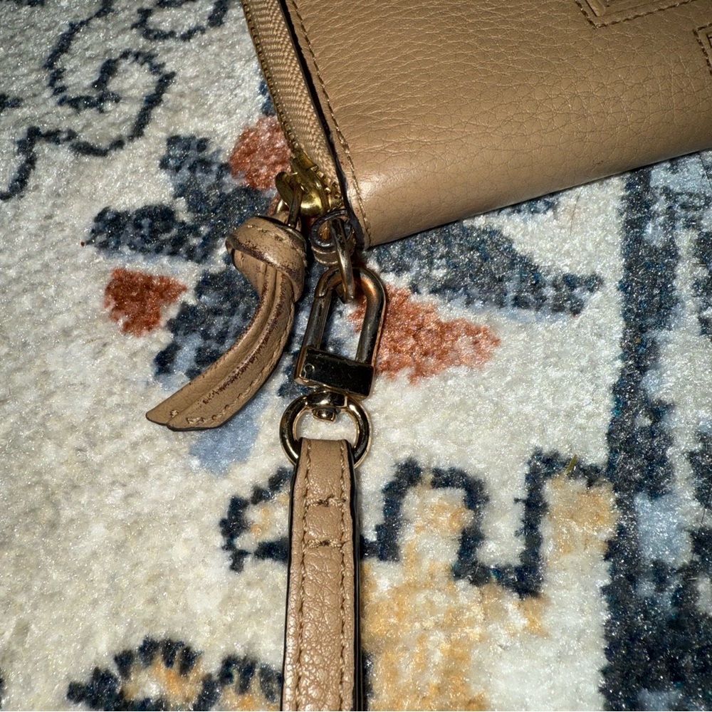 Tory Burch Tan Leather Wristlet - Picture 4 of 5
